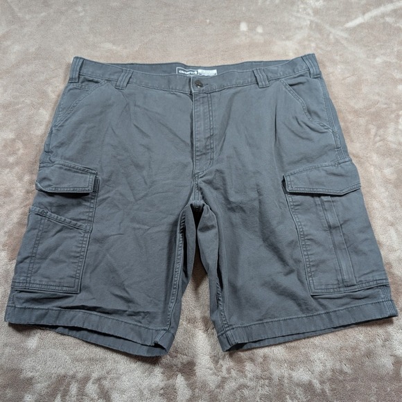 Carhartt Other - Carhartt Cargo Shorts Mens 42 Gray Rugged Flex Canvas Relaxed Fit BS3542-M